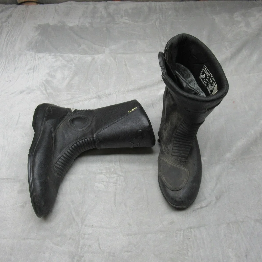 Alpinestars Leather Boots Mens‎ 11.5 US Black Gran Torino Gore Tex Motorcycle